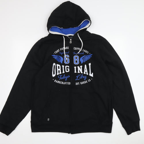 Tokyo Laundry Men's Black XL Full Zip Hoodie