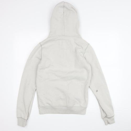 Jack Wills Women's Grey Logo Hoodie Size 8