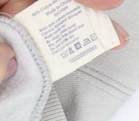 Jack Wills Women's Grey Logo Hoodie Size 8