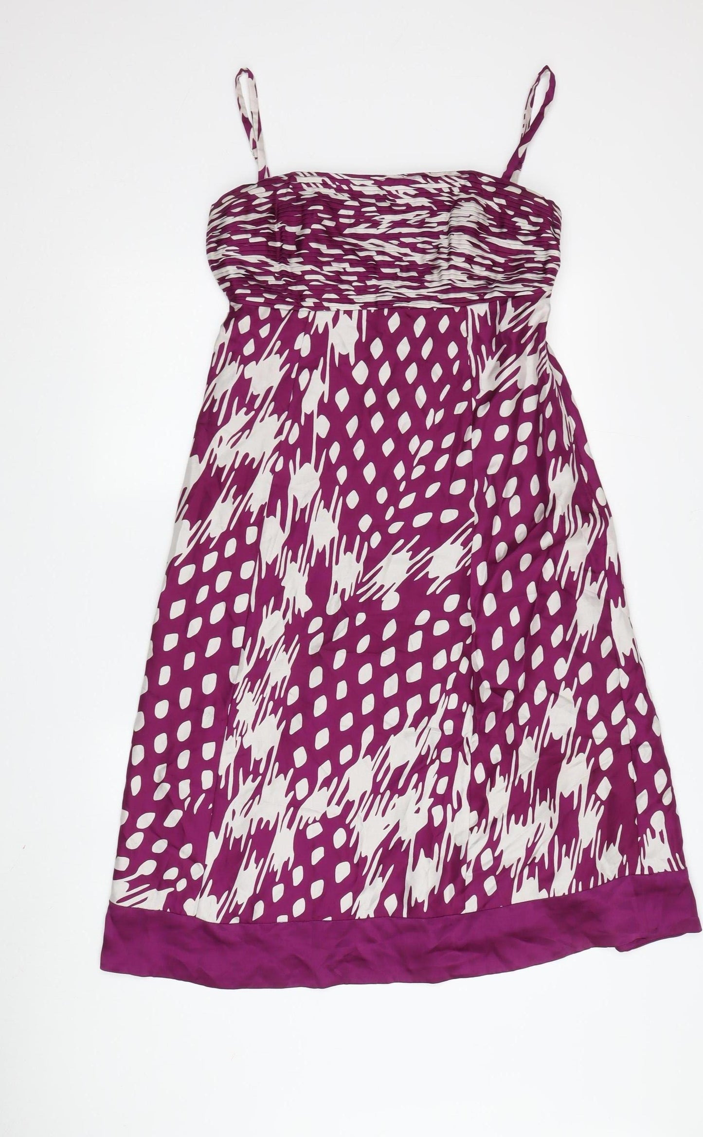 Ted Baker Women's Purple Silk Geometric Dress Size 2