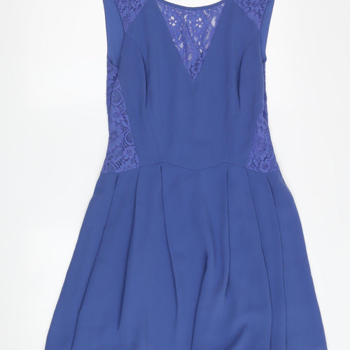 Oasis Women's Blue Lace Sleeveless Dress