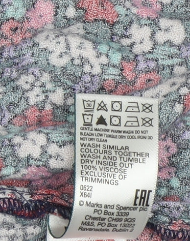 Marks and Spencer Girls Floral Fit & Flare Dress - Multicoloured 7-8Y