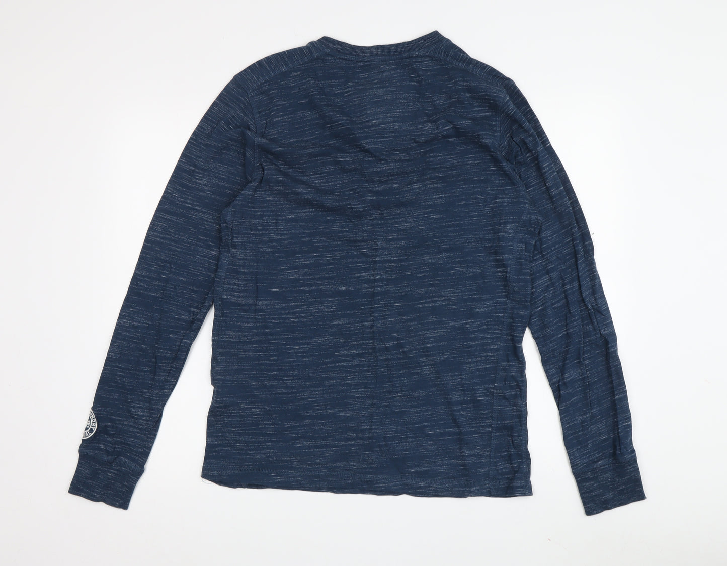 Tokyo Laundry Men's Blue Medium Henley Long Sleeve
