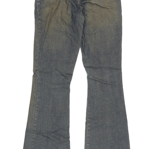 River Island Women's Blue Bootcut Belted Jeans Size 8