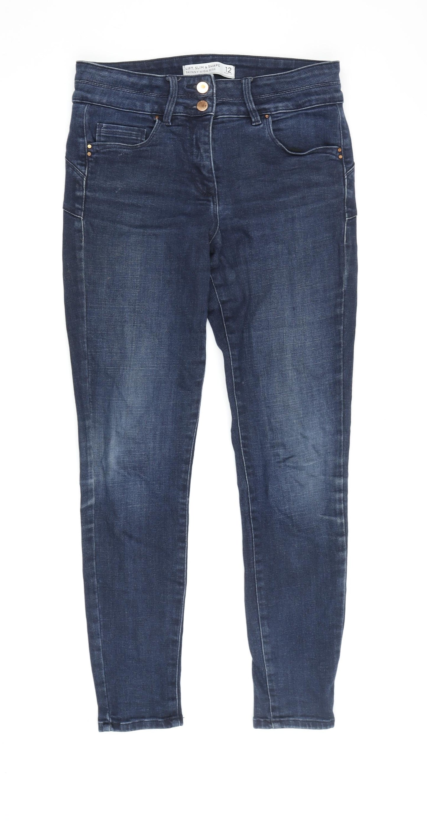 Next Women's Blue Skinny High Rise Jeans Size 12