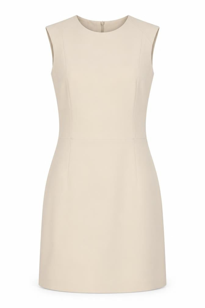 MNG Women's Beige Sheath Dress XS Knee Length