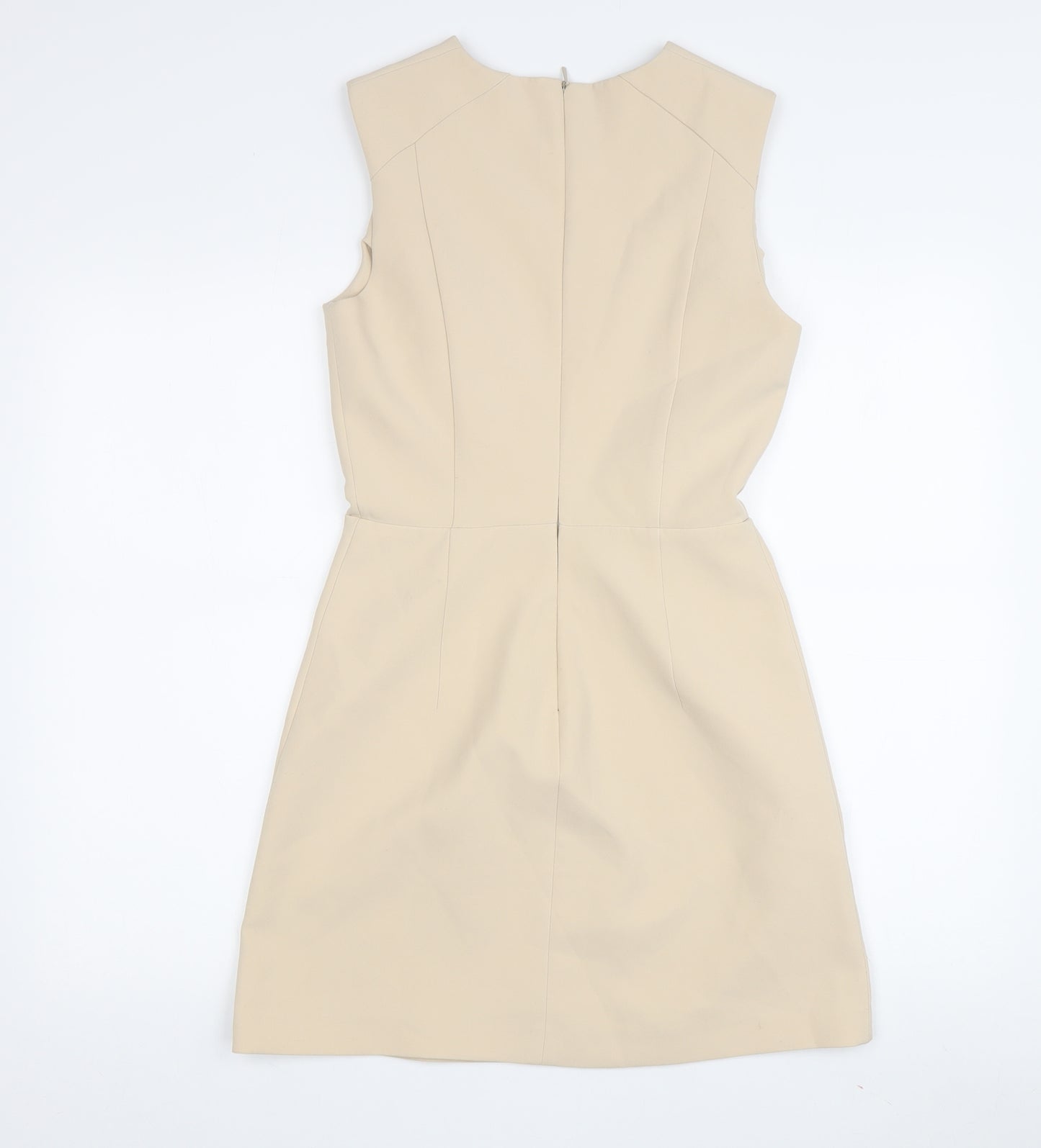 MNG Women's Beige Sheath Dress XS Knee Length