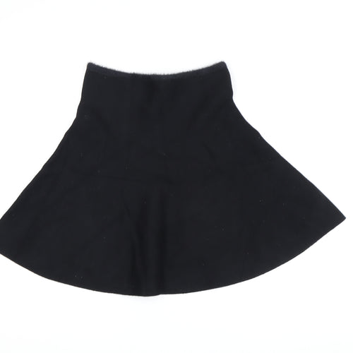 Zara Women’s Black Flare Skirt M Viscose Knit