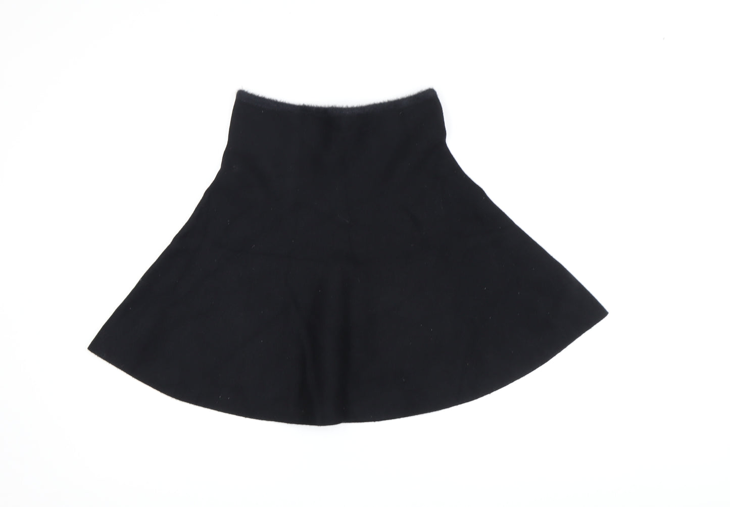 Zara Women’s Black Flare Skirt M Viscose Knit