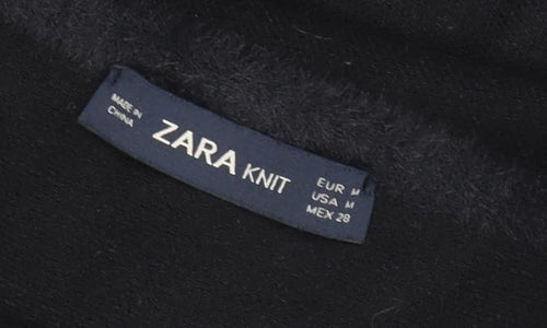 Zara Women’s Black Flare Skirt M Viscose Knit