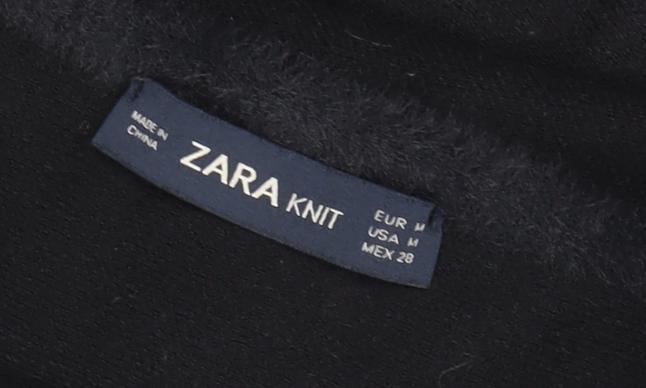 Zara Women’s Black Flare Skirt M Viscose Knit