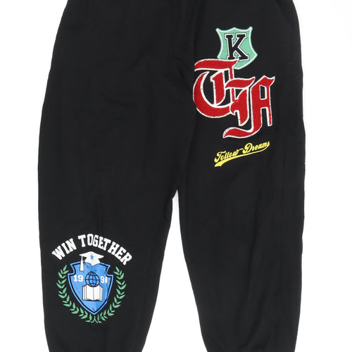 Bershka Men's Black Jogger Trousers Size M