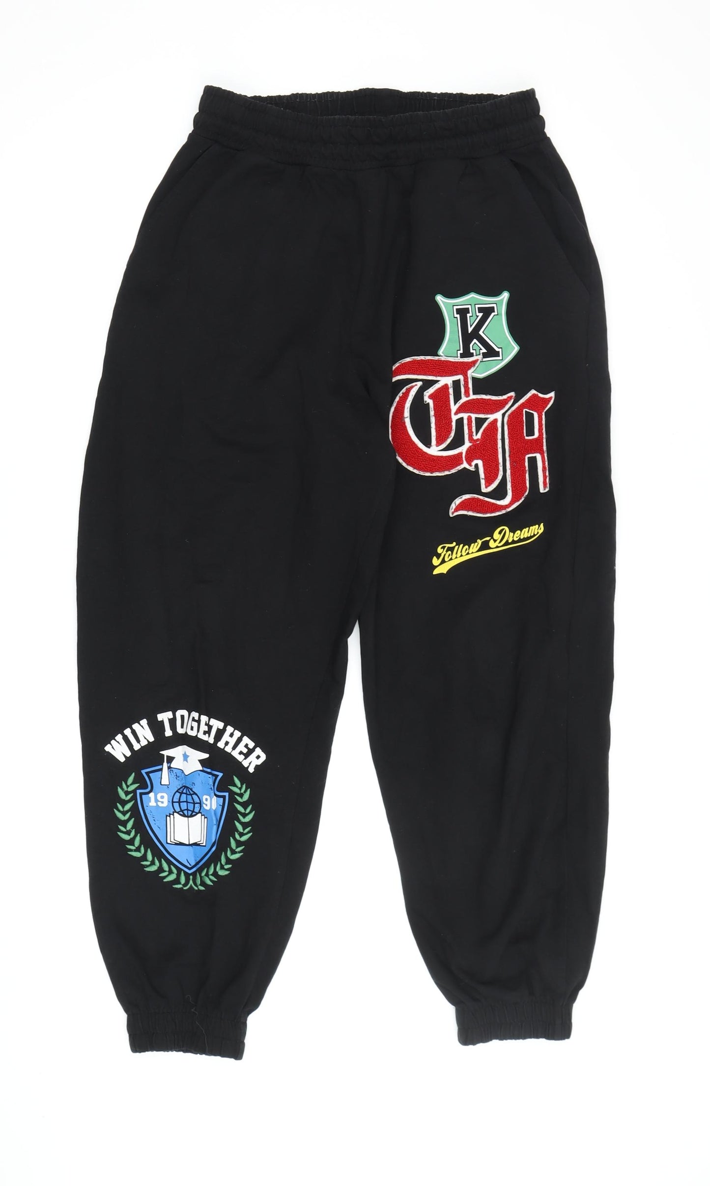 Bershka Men's Black Jogger Trousers Size M