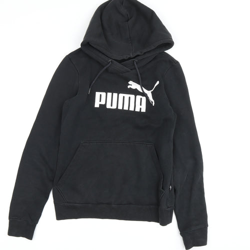 Puma Black Pullover Hoodie for Unisex Kids - Size 6