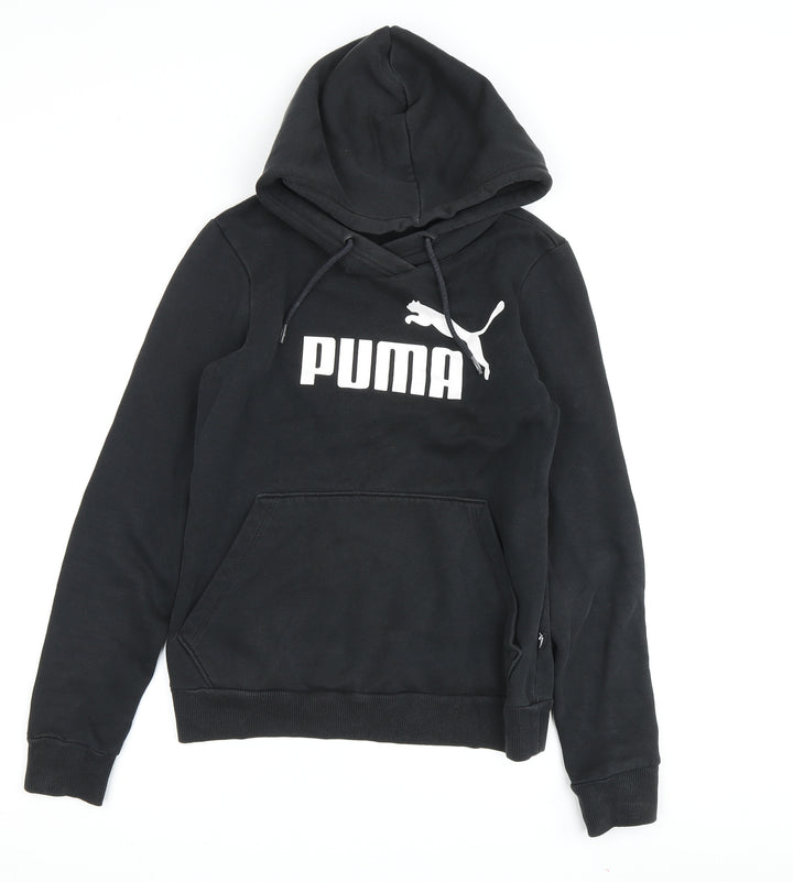 Puma Black Pullover Hoodie for Unisex Kids - Size 6