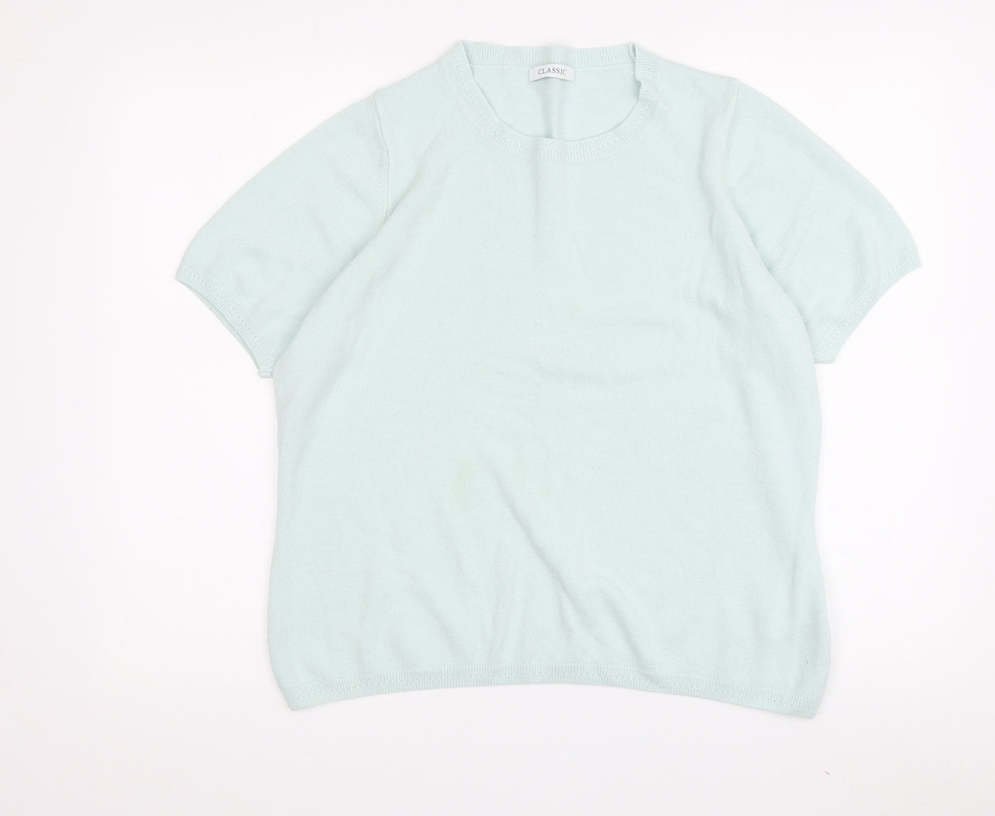 Marks and Spencer Women's Green Acrylic Jumper - Size 16