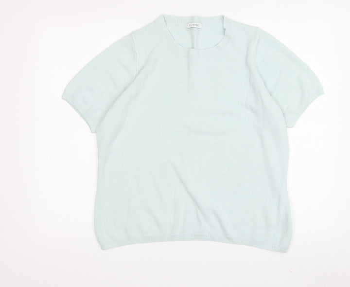 Marks and Spencer Women's Green Acrylic Jumper - Size 16