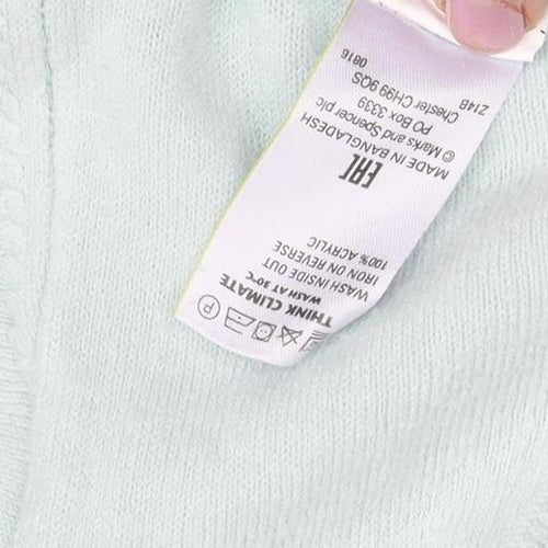 Marks and Spencer Women's Green Acrylic Jumper - Size 16
