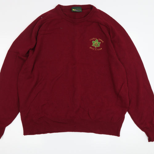 Balmoral Men's Red Wool Pullover Jumper XL