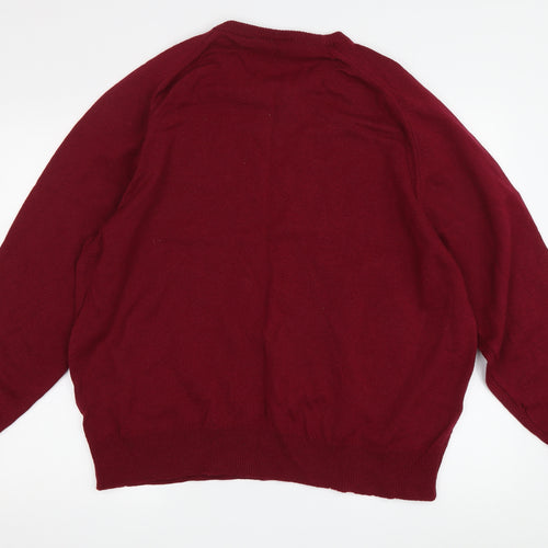 Balmoral Men's Red Wool Pullover Jumper XL