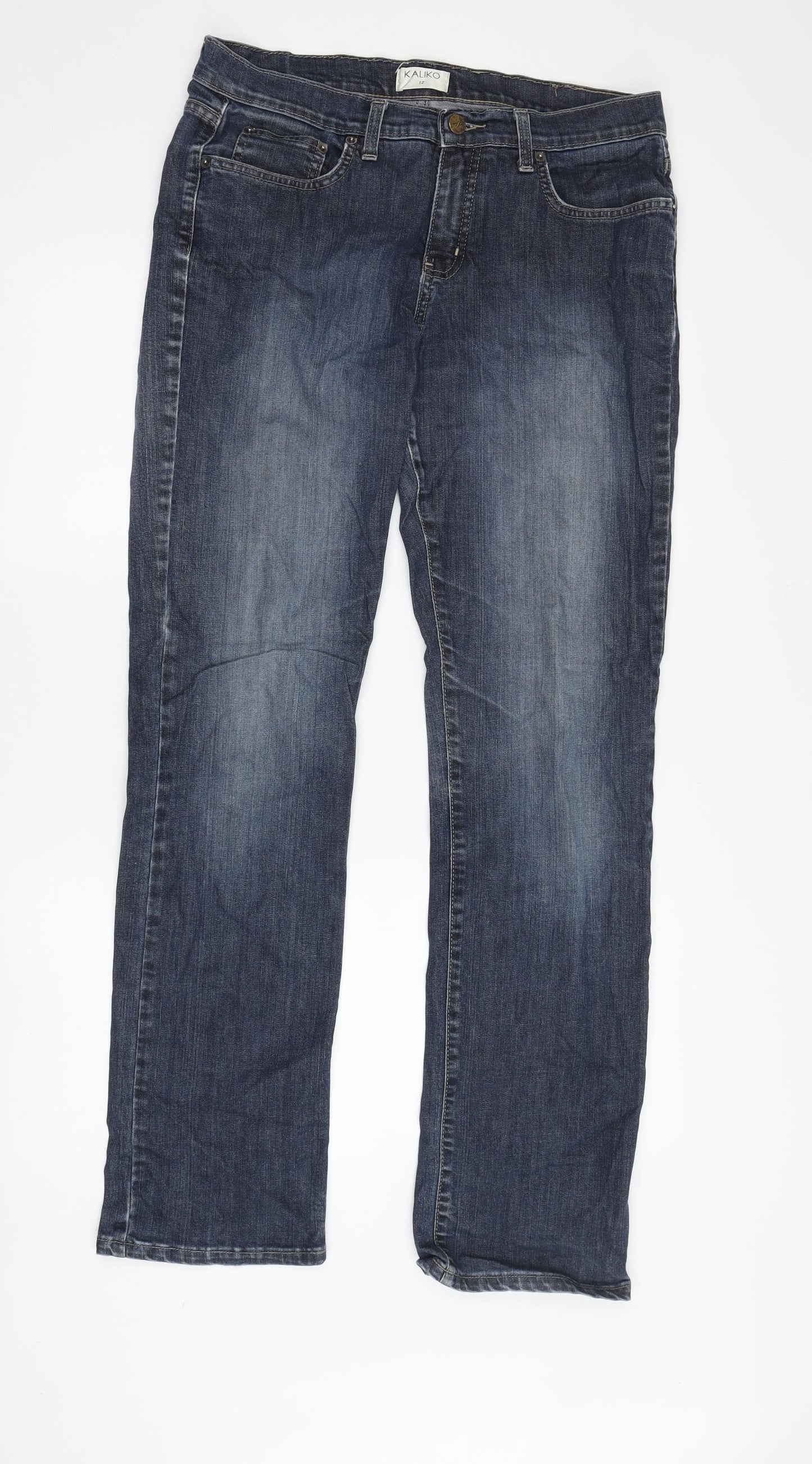 Kaliko Women's Blue Straight Jeans Size 12