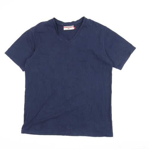 Lee Cooper Men’s Blue V-Neck T-Shirt L