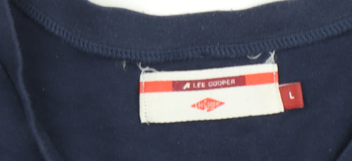 Lee Cooper Men’s Blue V-Neck T-Shirt L