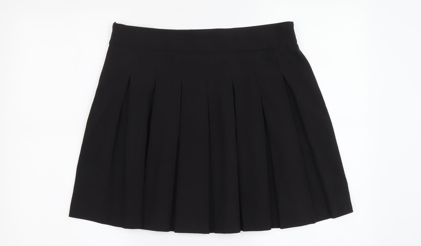 Stradivarius Women's Black Pleated Skirt - Size 12