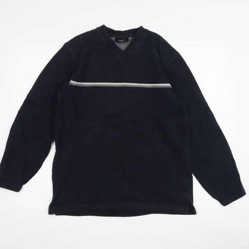 Next Men's Black V-Neck Sweatshirt M Pullover