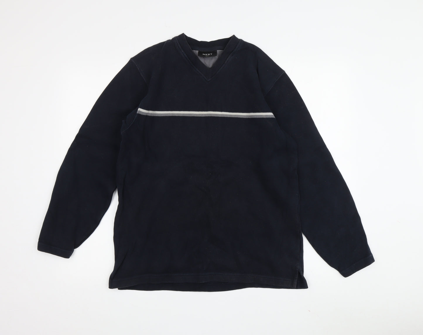 Next Men's Black V-Neck Sweatshirt M Pullover