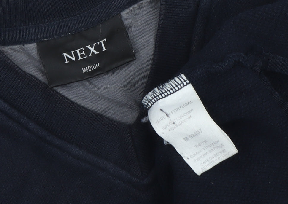 Next Men's Black V-Neck Sweatshirt M Pullover