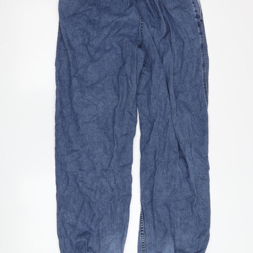 Bershka Women's Blue Tapered Jeans, Size M