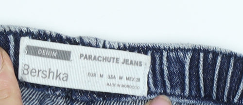 Bershka Women's Blue Tapered Jeans, Size M