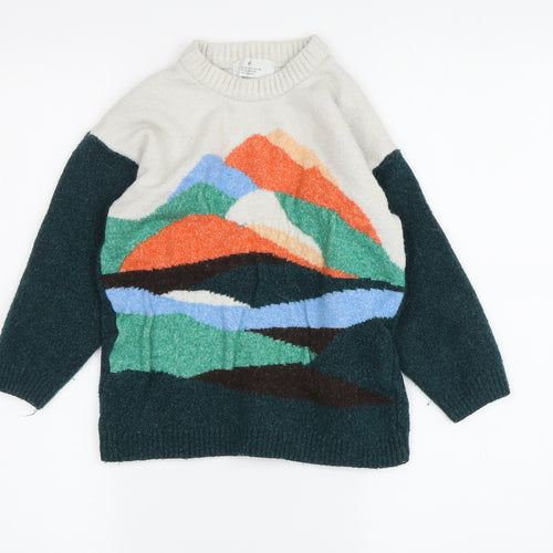 H&M Multicoloured Kids Pullover Jumper, 11-12 Years, Nature Theme