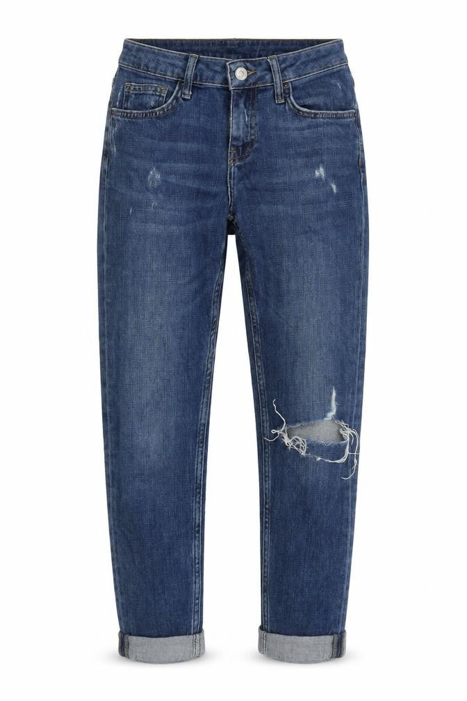 Topshop Women's Blue Boyfriend Jeans UK 7 Slim