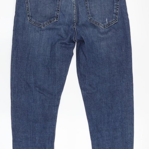 Topshop Women's Blue Boyfriend Jeans UK 7 Slim