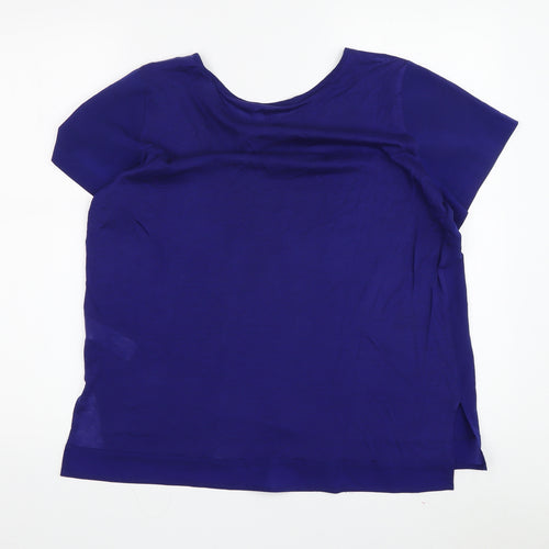 French Connection Women's Blue Crew Neck T-Shirt Size M