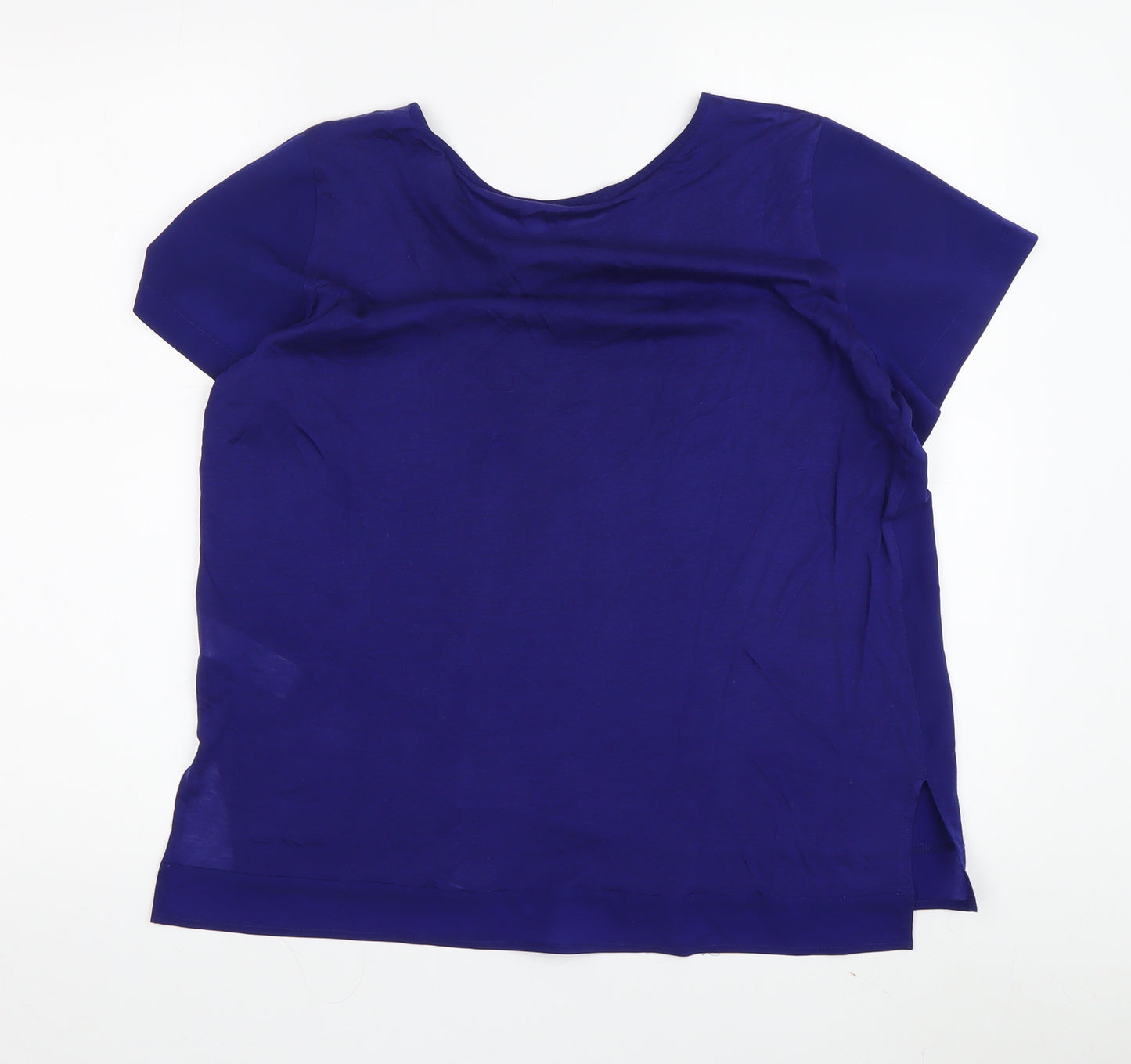 French Connection Women's Blue Crew Neck T-Shirt Size M