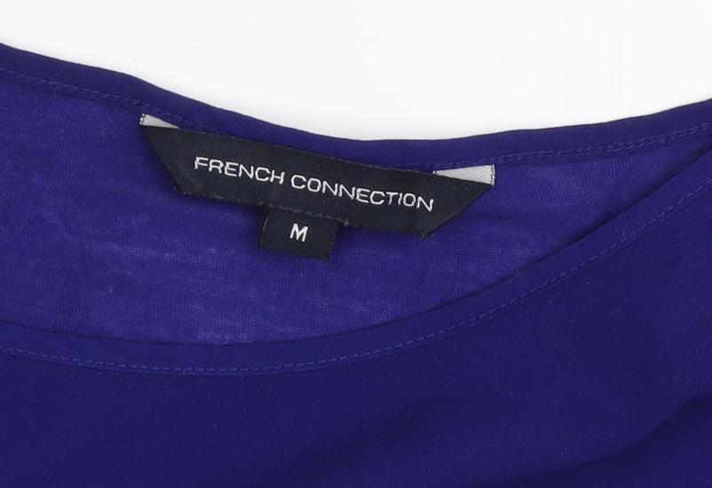 French Connection Women's Blue Crew Neck T-Shirt Size M