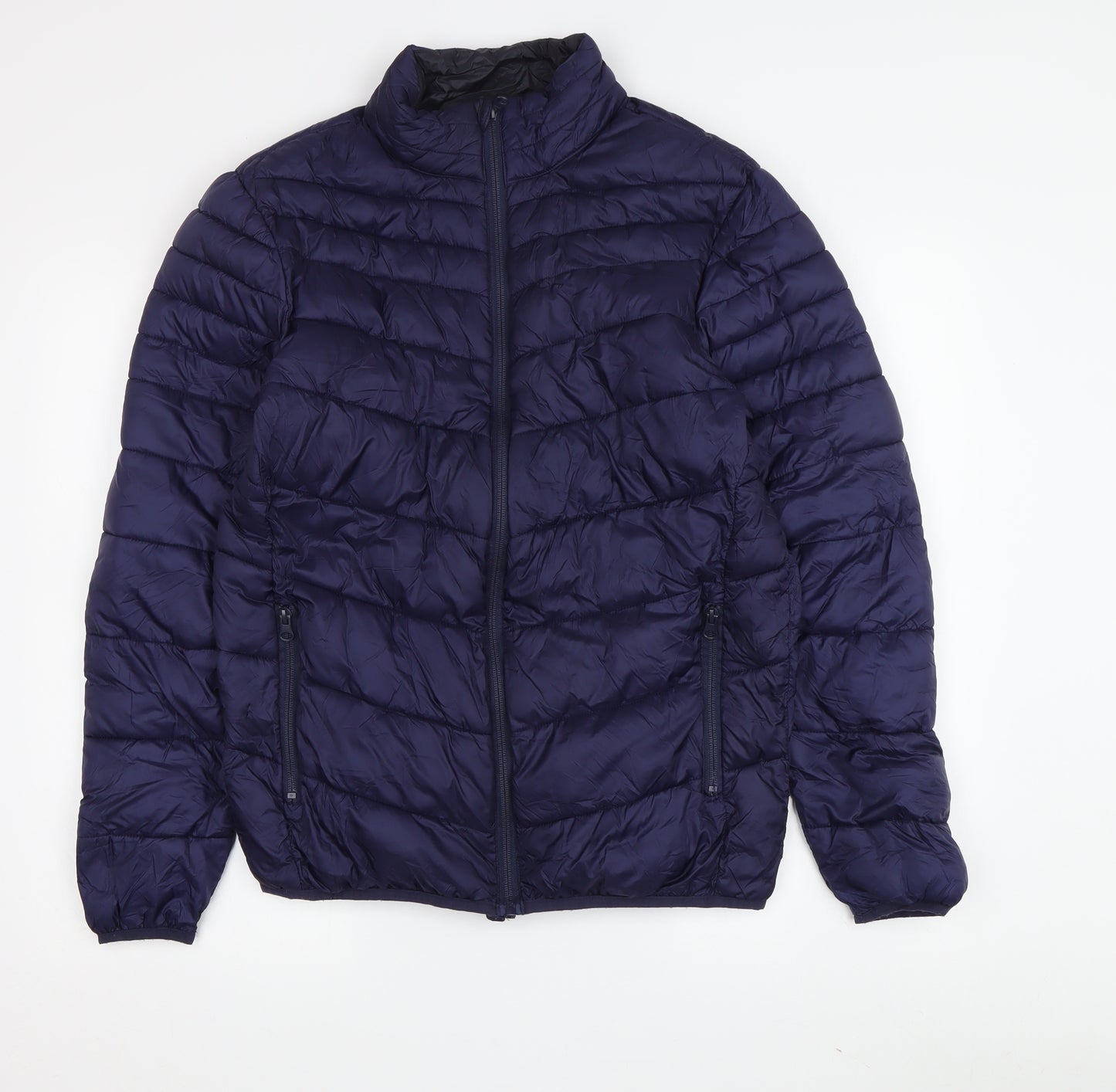 River Island Women's Blue Puffer Jacket S