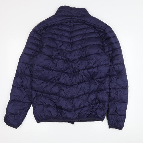 River Island Women's Blue Puffer Jacket S
