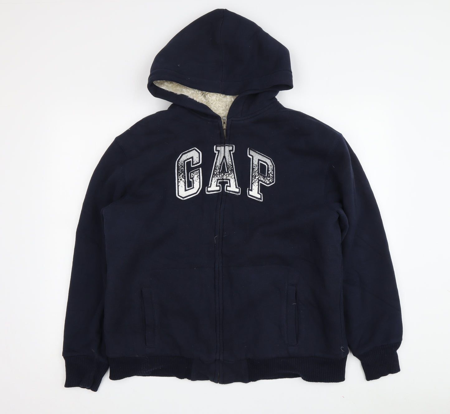GAP Boys Blue Full Zip Hoodie XL Winter Warm