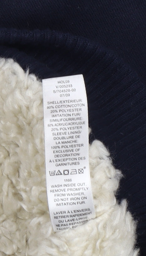 GAP Boys Blue Full Zip Hoodie XL Winter Warm