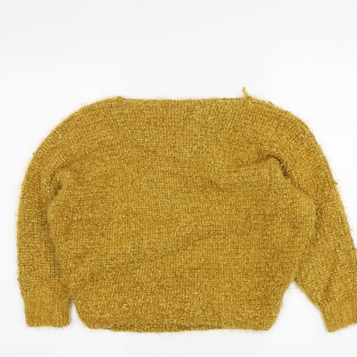 Isabella D Women's Gold M Chunky Knit Pullover Jumper