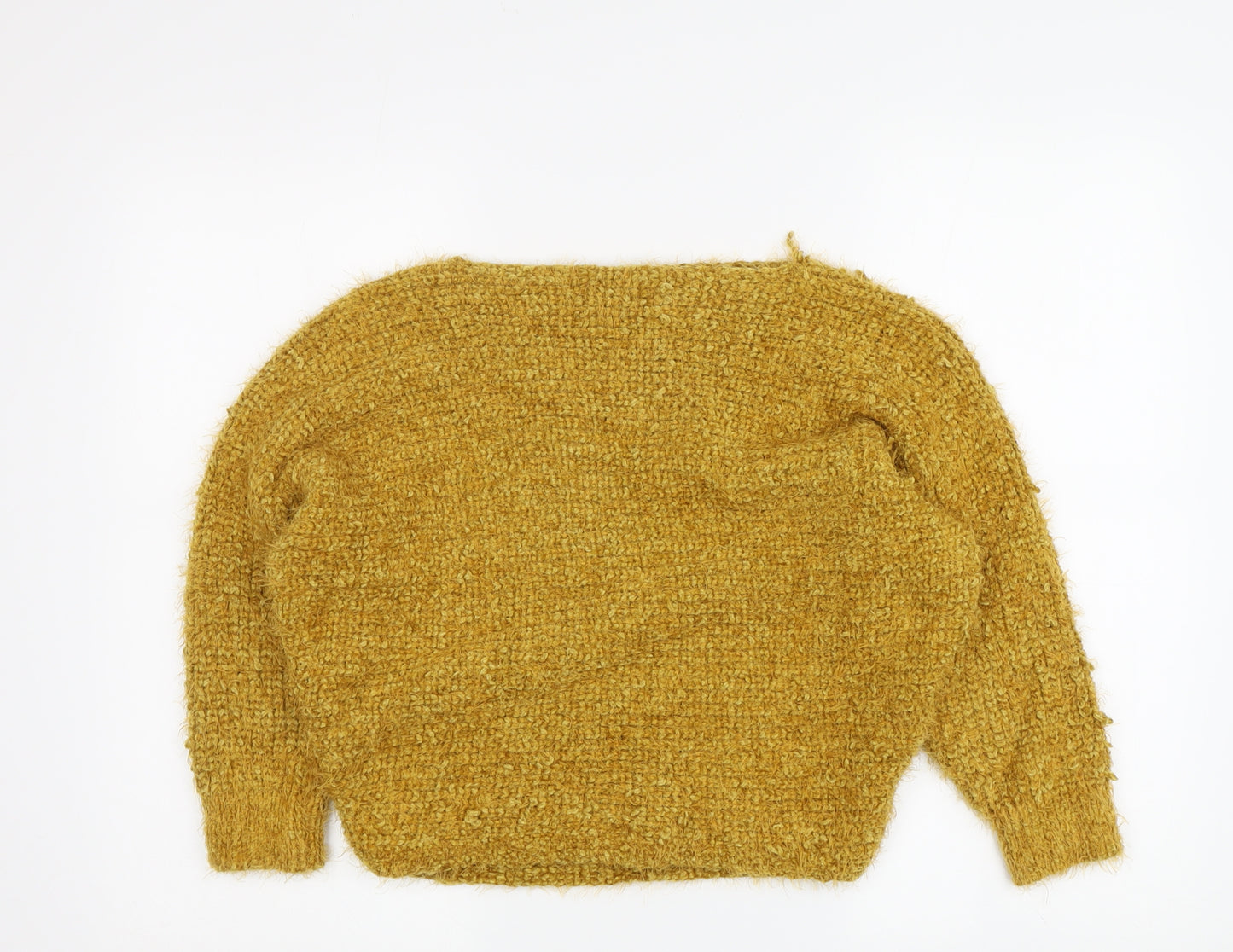 Isabella D Women's Gold M Chunky Knit Pullover Jumper