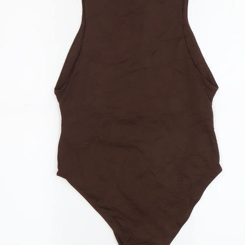 Zara Women's Brown Bodysuit Size S Jersey Casual