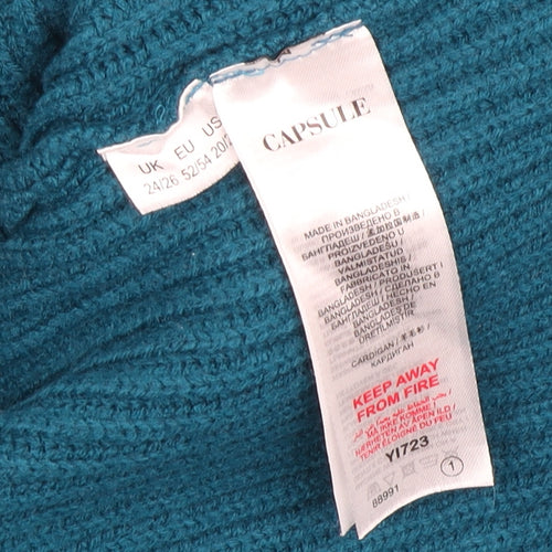 Capsule Women's Blue Cardigan Size 24 Plus Knit