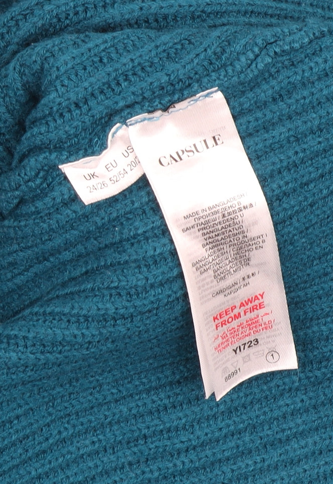 Capsule Women's Blue Cardigan Size 24 Plus Knit