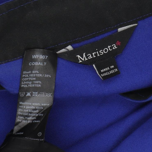 Marisota Women's Blue Long Coat Size L with Buckle