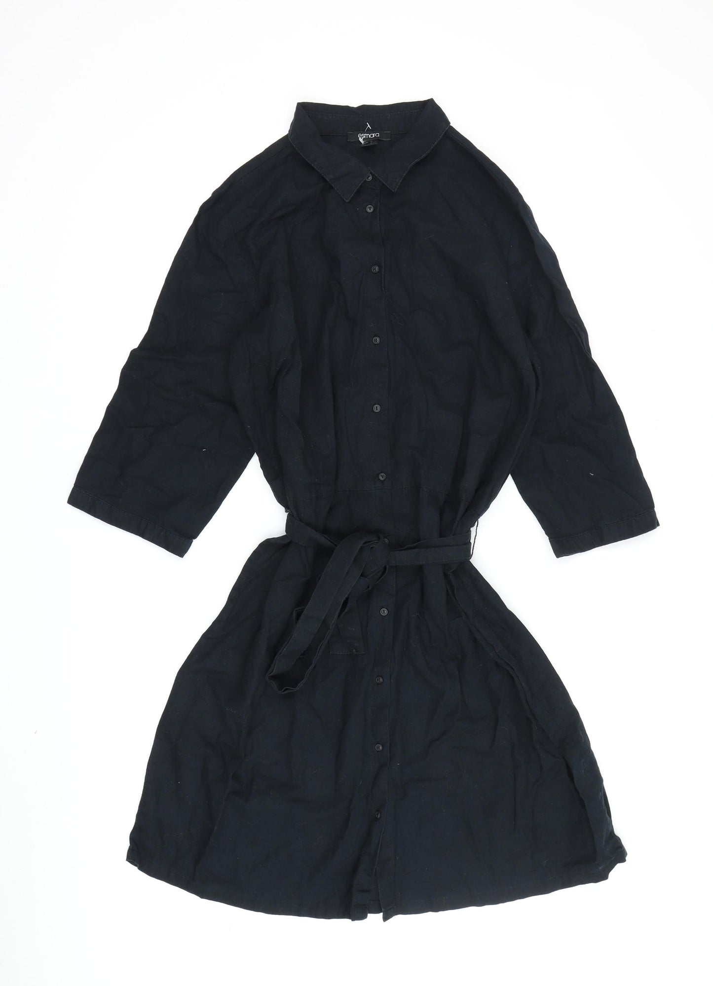 Esmara Women's Black Shirt Dress, Size 18, Casual with Belt